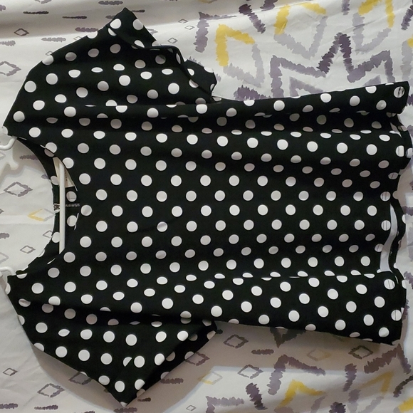Melloday women's Polka-dot blouse Size Medium - Picture 1 of 5